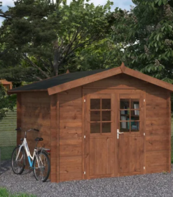 Abri de jardin bois Valentine PALMAKO Ep.28 mm, 9.4 m²