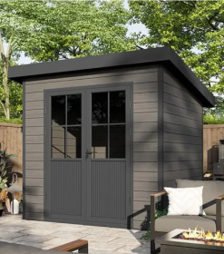 Abri de jardin composite SINTRA - 4m2 gris - 28 mm